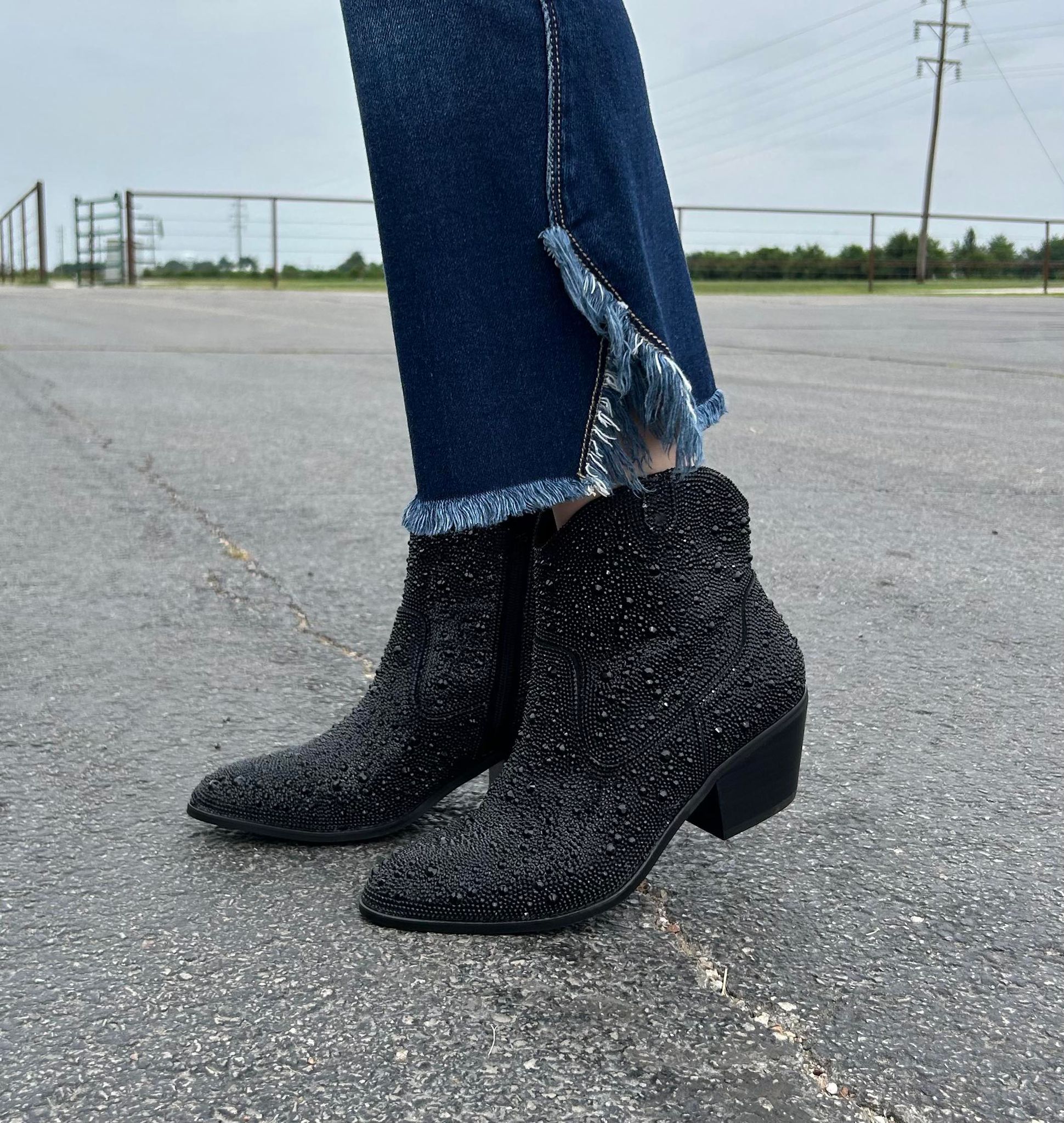 Shine Bright Booties By Hey Girl *FINAL SALE*-Women's Boots-Corkys Footwear-Lucky J Boots & More, Women's, Men's, & Kids Western Store Located in Carthage, MO