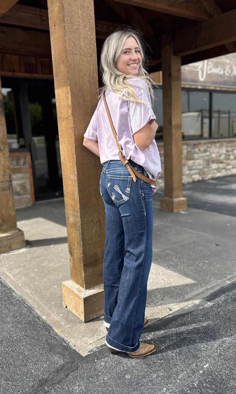 Women's Camila Trouser in Midnight by Ariat-Women's Denim-Ariat-Lucky J Boots & More, Women's, Men's, & Kids Western Store Located in Carthage, MO