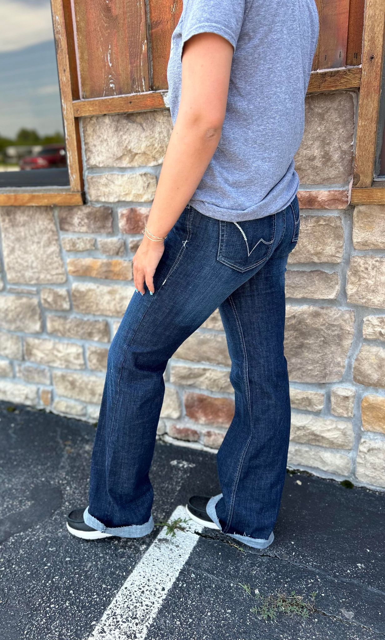 Ariat Perfect Rise Rascal Flare Jean-Women's Denim-Ariat-Lucky J Boots & More, Women's, Men's, & Kids Western Store Located in Carthage, MO