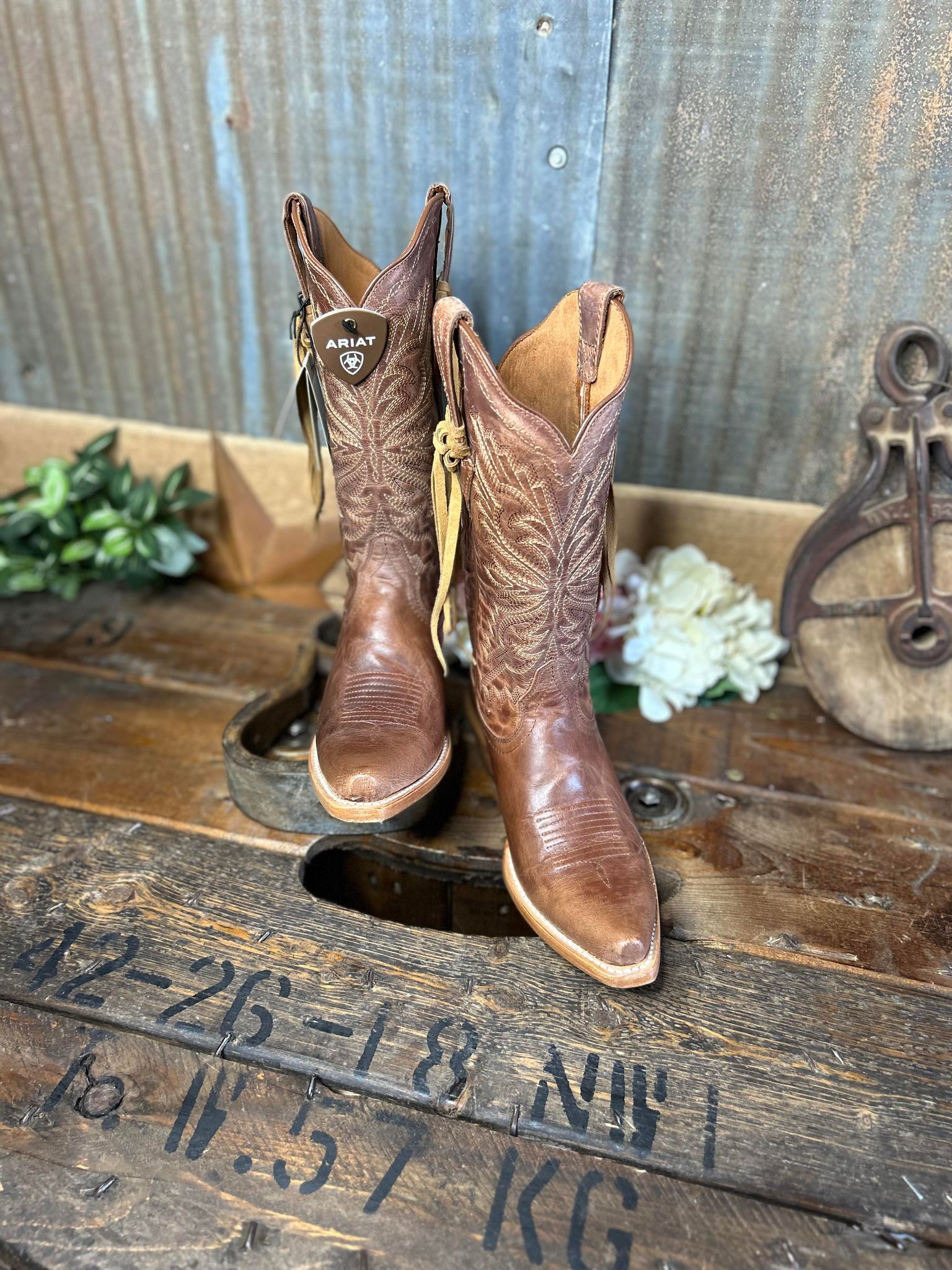 Ariat Women's Martina Ole Tan Boot-Women's Boots-Ariat-Lucky J Boots & More, Women's, Men's, & Kids Western Store Located in Carthage, MO