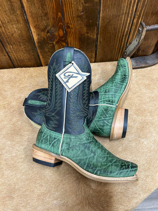 Men's Fenoglio Olive Suede Elephant Boot-Men's Boots-Fenoglio Boots-Lucky J Boots & More, Women's, Men's, & Kids Western Store Located in Carthage, MO
