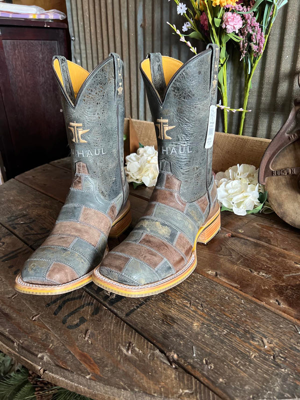 Mens Tin Haul Bricks & Stones Square Toe Boot-Men's Boots-Tin Haul-Lucky J Boots & More, Women's, Men's, & Kids Western Store Located in Carthage, MO
