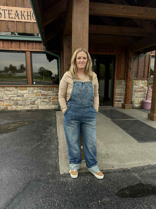 Women's Kimes Billy Dark Wash Overalls-Women's Denim-Kimes Ranch-Lucky J Boots & More, Women's, Men's, & Kids Western Store Located in Carthage, MO