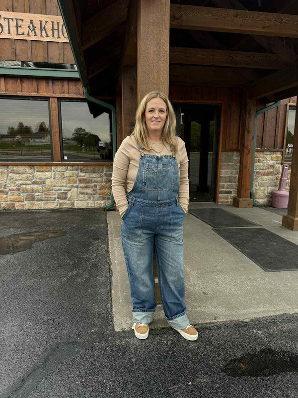 Women's Kimes Billy Dark Wash Overalls-Overalls-Kimes Ranch-Lucky J Boots & More, Women's, Men's, & Kids Western Store Located in Carthage, MO