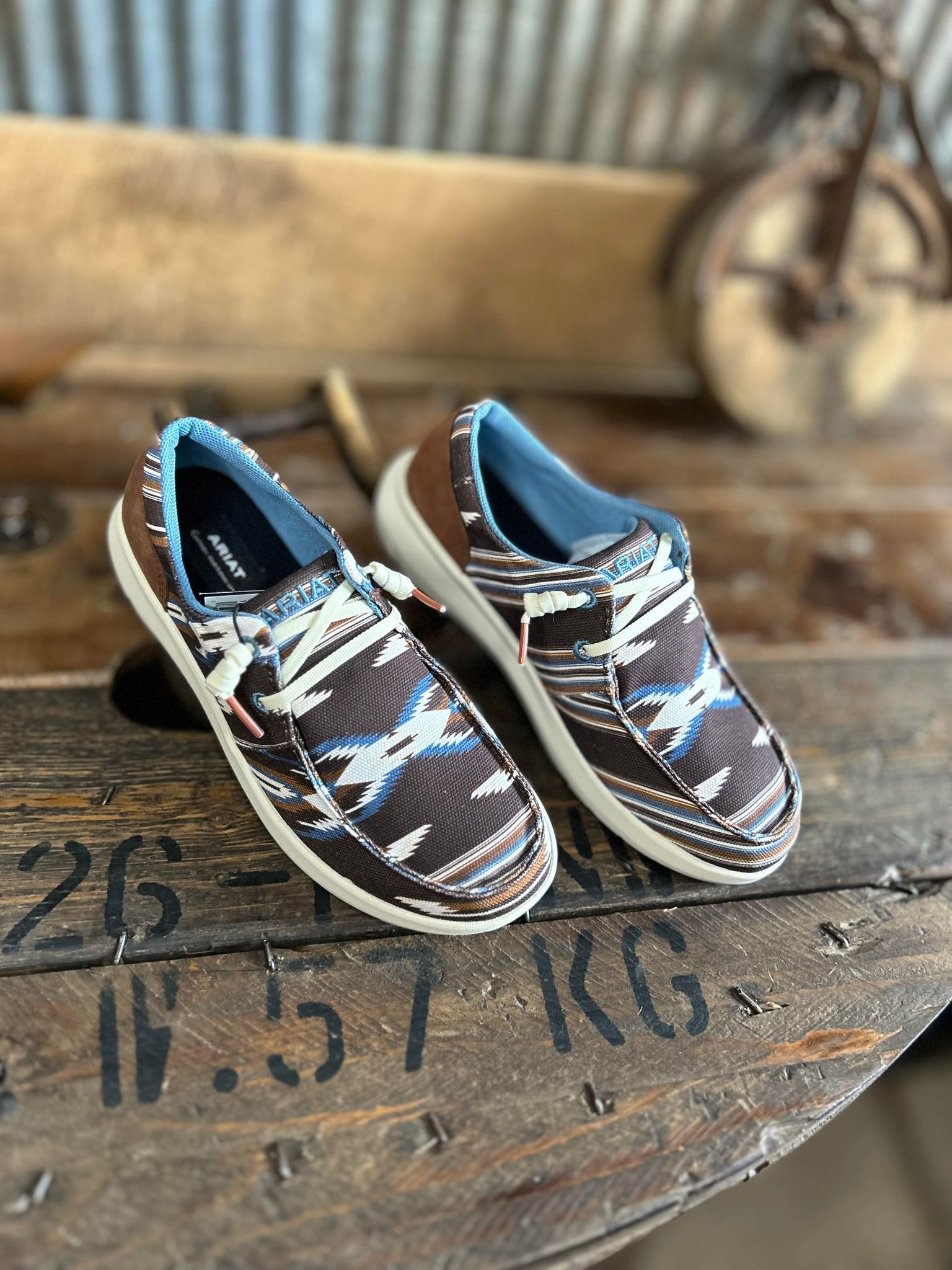Women's Ariat Arroyo Chimayo Chocolate Hilo-Women's Casual Shoes-Ariat-Lucky J Boots & More, Women's, Men's, & Kids Western Store Located in Carthage, MO