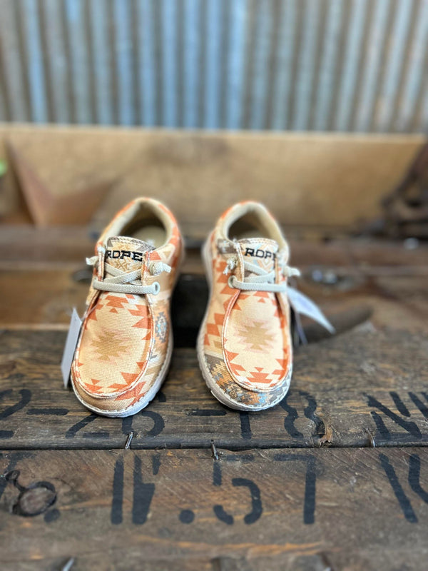 Kid's Roper Hang Loose-Tan Aztec-Kids Casual Shoes-Roper-Lucky J Boots & More, Women's, Men's, & Kids Western Store Located in Carthage, MO