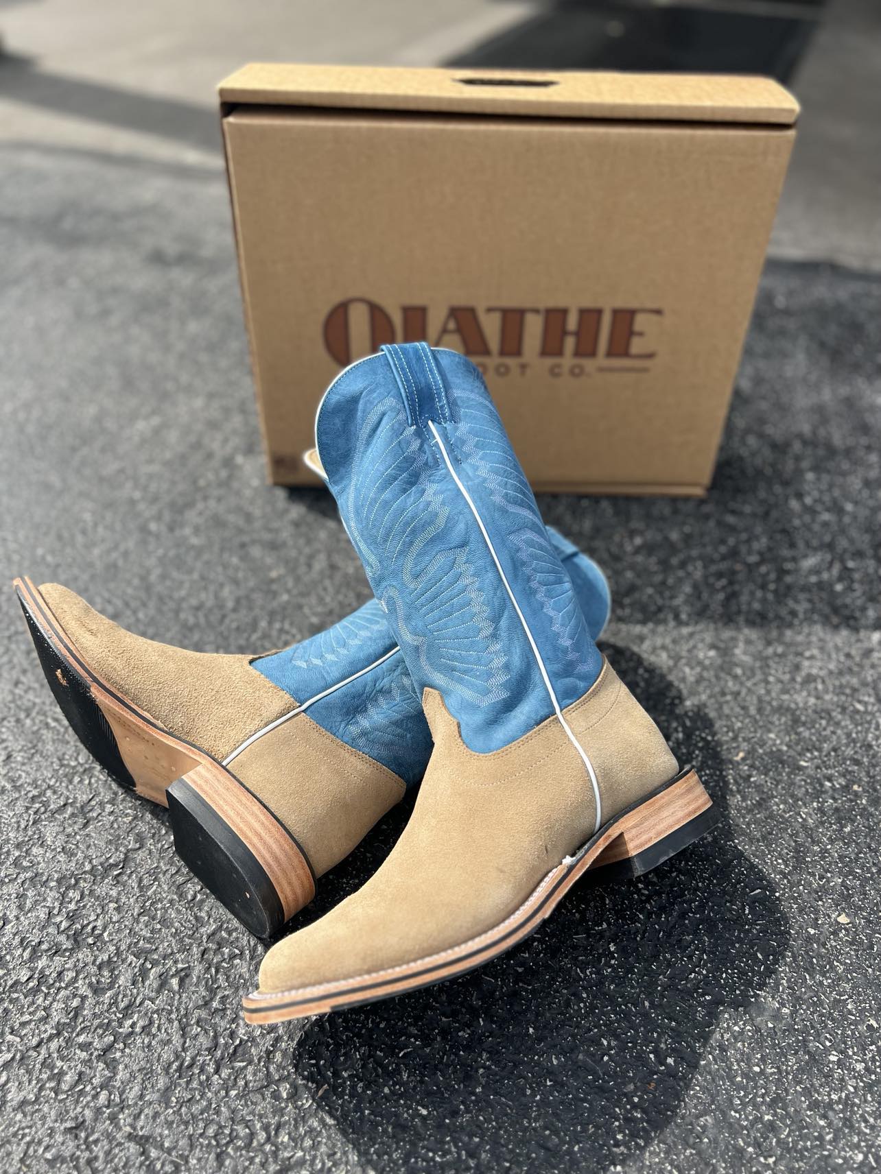 Men's Olathe Mesquite Beeswax Square Toe Boots-Men's Boots-Anderson Bean-Lucky J Boots & More, Women's, Men's, & Kids Western Store Located in Carthage, MO