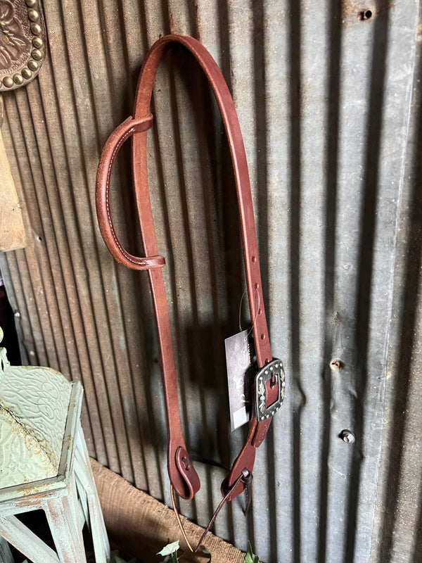 RH Single Ear Headstall W/ Feather Buckle RH5E13/4F-HEADSTALL-Professionals Choice-Lucky J Boots & More, Women's, Men's, & Kids Western Store Located in Carthage, MO
