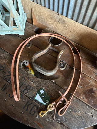 H506 Flat Roper Reins 1/2X8-Roping Reins-Berlin Leather-Lucky J Boots & More, Women's, Men's, & Kids Western Store Located in Carthage, MO