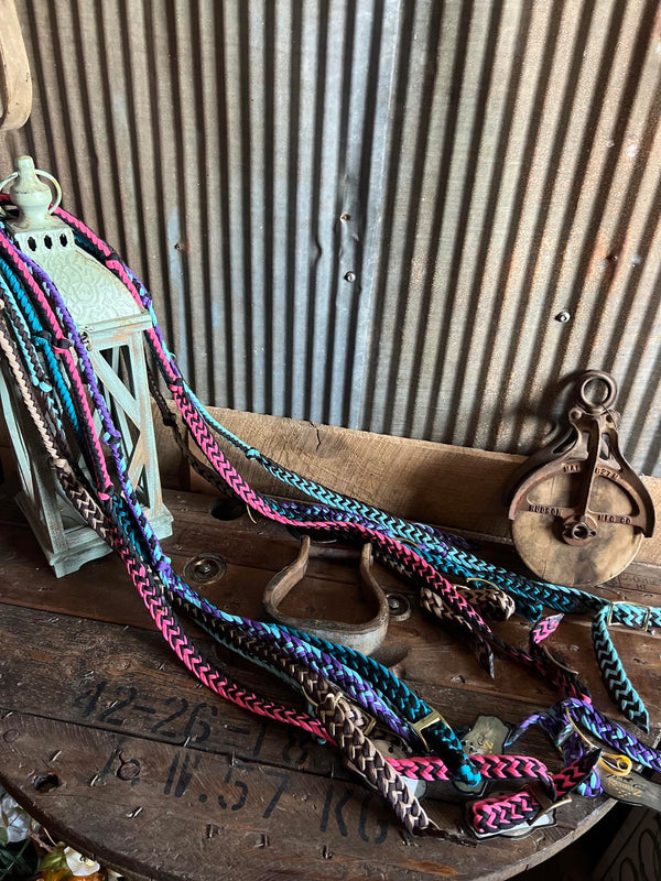 5/8" Braided Barrel Reins-Braided Reins-Professionals Choice-Lucky J Boots & More, Women's, Men's, & Kids Western Store Located in Carthage, MO