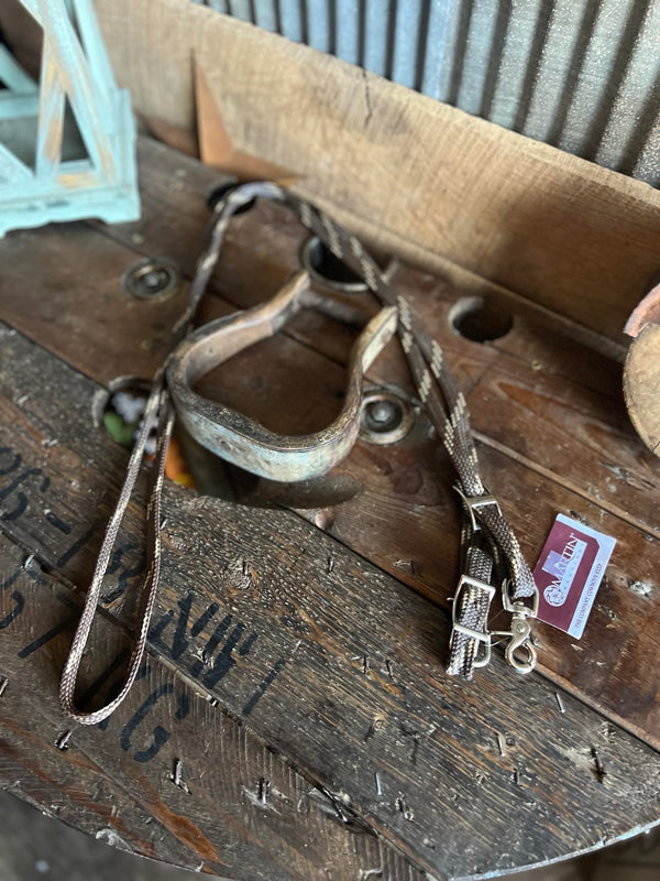 5/8 Waxed Nylon Roping Reins RR58WNBRTN-Roping Reins-Equibrand-Lucky J Boots & More, Women's, Men's, & Kids Western Store Located in Carthage, MO