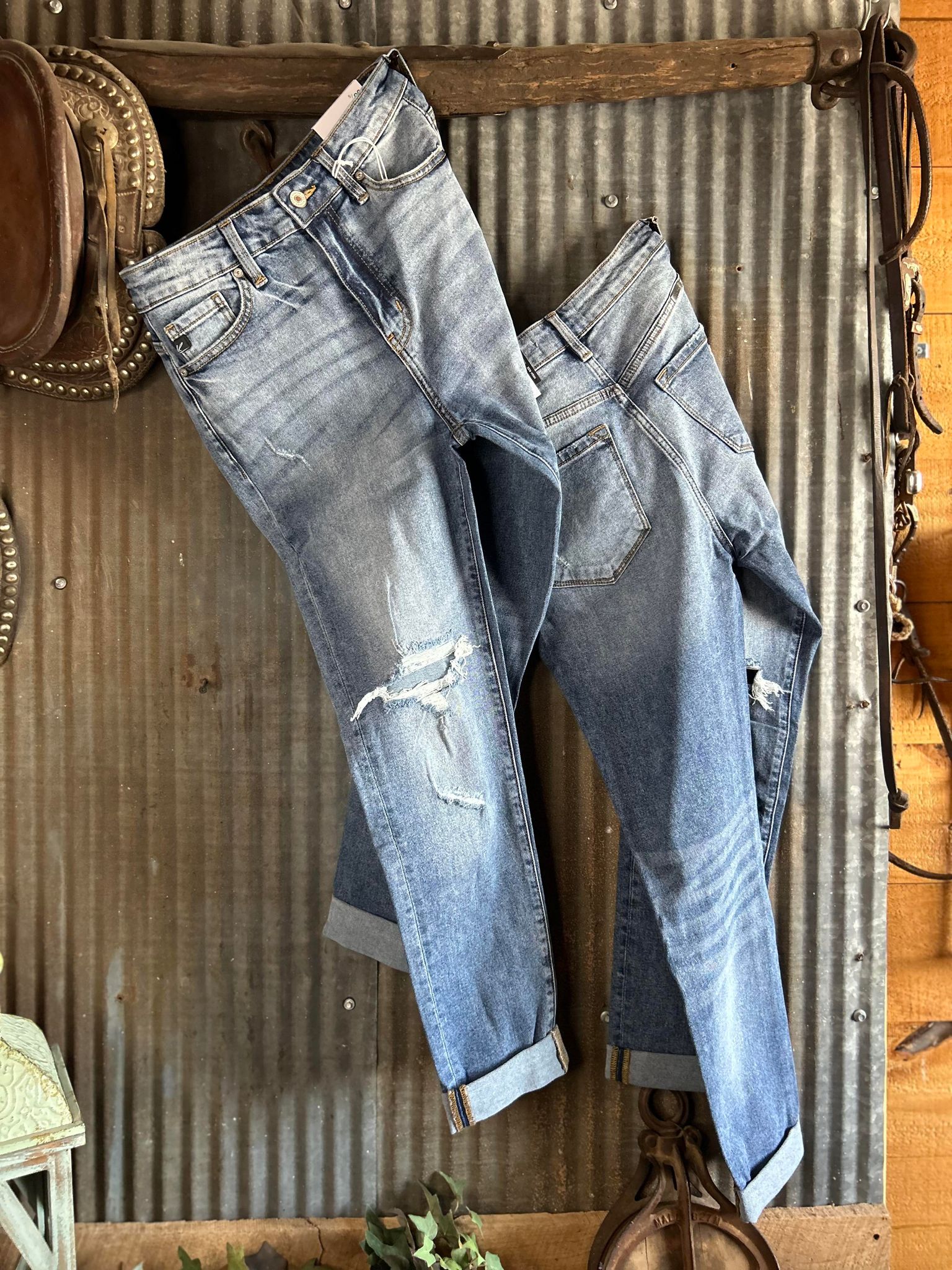 Jinny High Rise Mom Jeans *FINAL SALE*-Women's Denim-KanCan-Lucky J Boots & More, Women's, Men's, & Kids Western Store Located in Carthage, MO