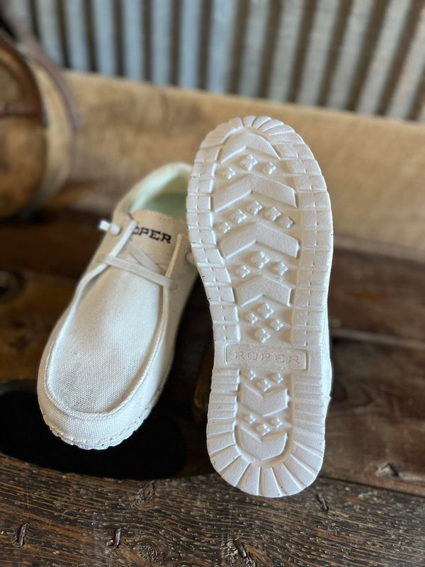 Women's Roper Hang Loose in White *FINAL SALE*-Women's Casual Shoes-Roper-Lucky J Boots & More, Women's, Men's, & Kids Western Store Located in Carthage, MO