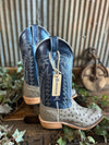 Men's AB Blue Luster Kidskin Full Quill Ostrich Boots-Men's Boots-Anderson Bean-Lucky J Boots & More, Women's, Men's, & Kids Western Store Located in Carthage, MO