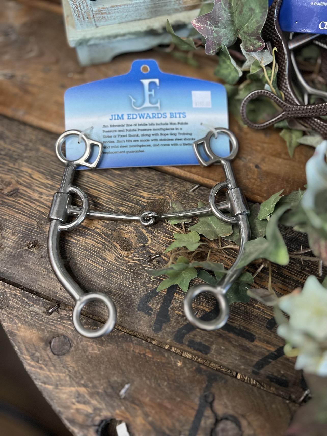 Jim Edwards Smooth Snaffle 5 JEBB20-Bit-Equibrand-Lucky J Boots & More, Women's, Men's, & Kids Western Store Located in Carthage, MO