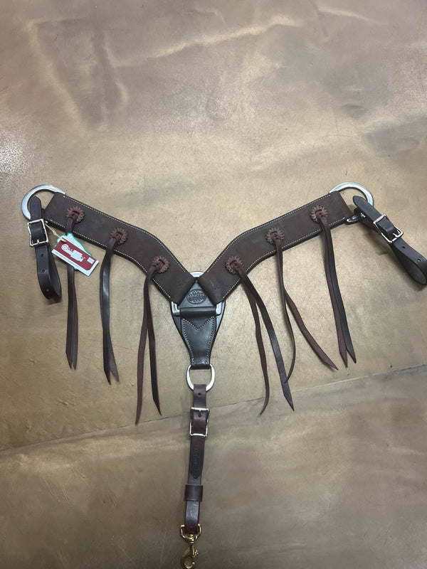 BC234CHBK 2 3/4" Chocolate Bood Knot Breast Collar-Breast Collar-Equibrand-Lucky J Boots & More, Women's, Men's, & Kids Western Store Located in Carthage, MO