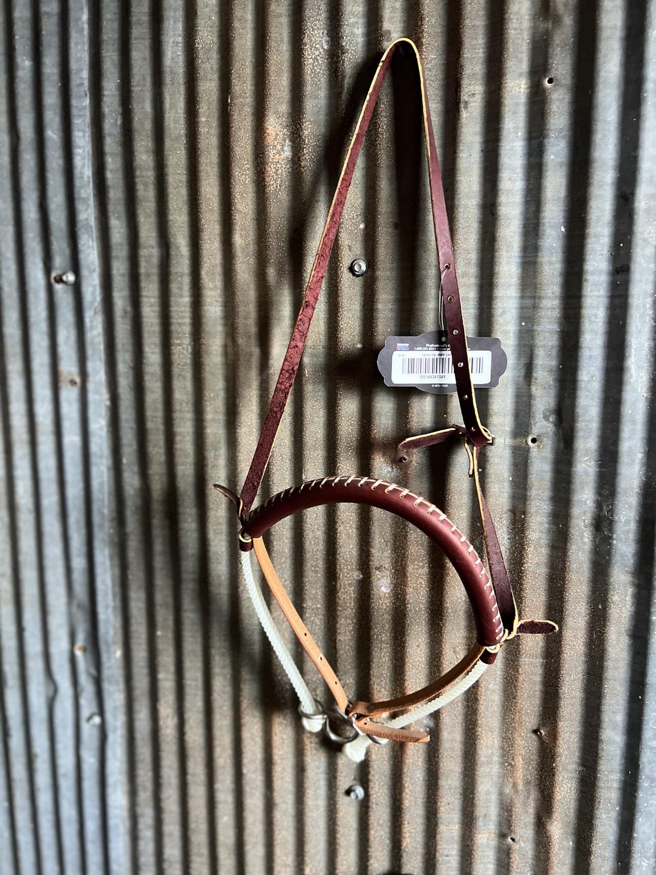 8708 Laced DBL Rope Caveson-Nosebands-Professionals Choice-Lucky J Boots & More, Women's, Men's, & Kids Western Store Located in Carthage, MO