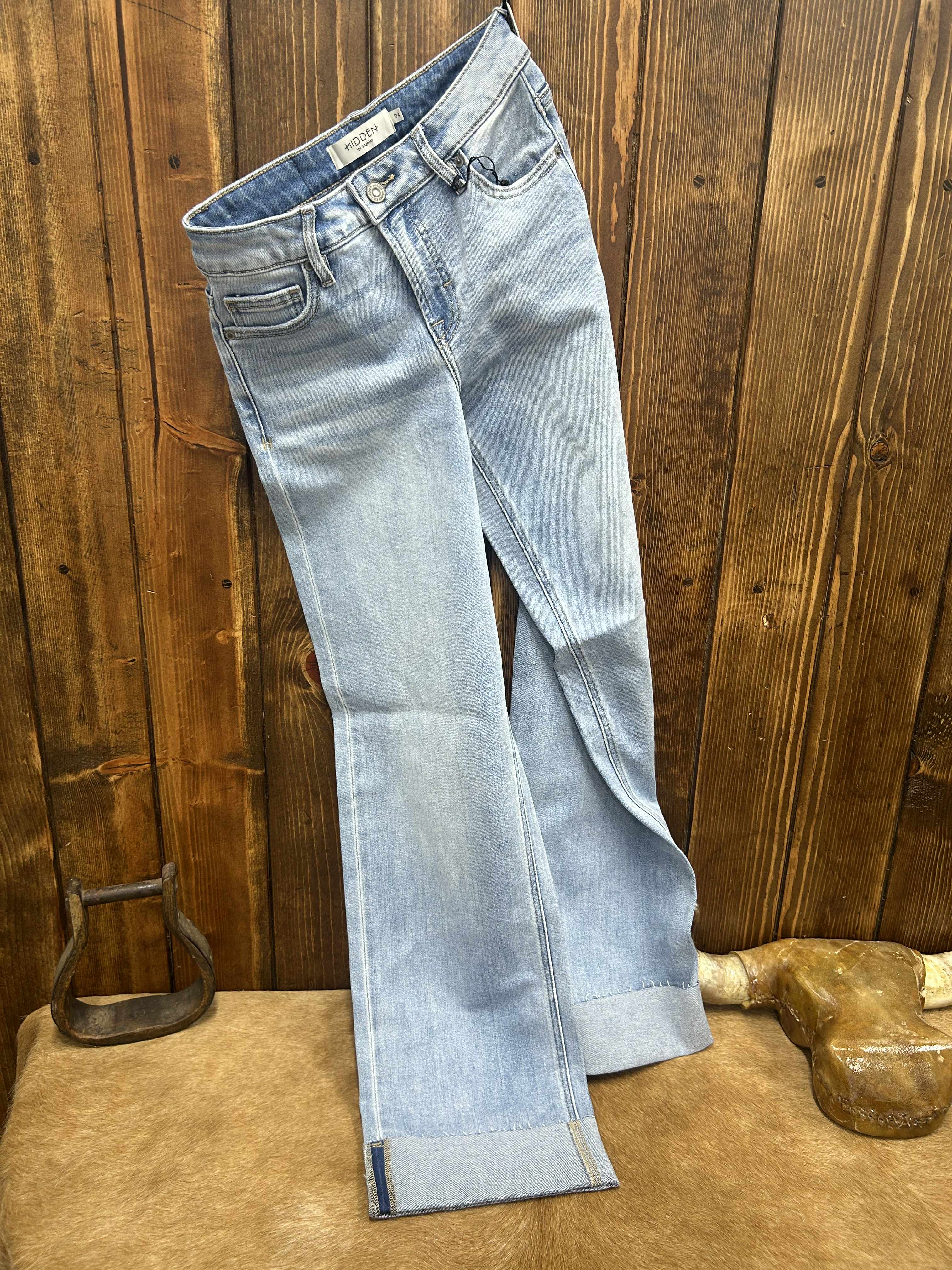 Women's Hidden Valery Mid Rise Cuffed Dad Jean