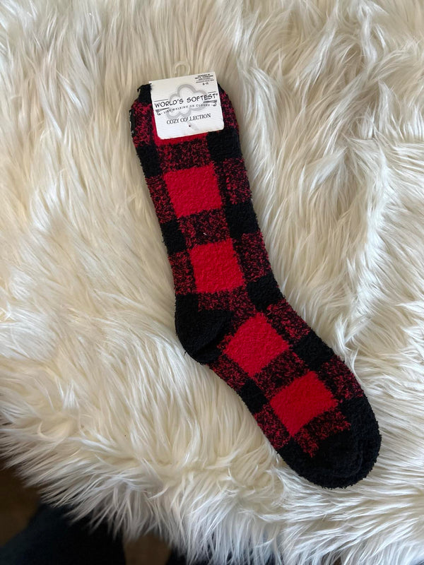 Holiday Cozy Crew Socks-Socks-World's Softest Socks-Lucky J Boots & More, Women's, Men's, & Kids Western Store Located in Carthage, MO