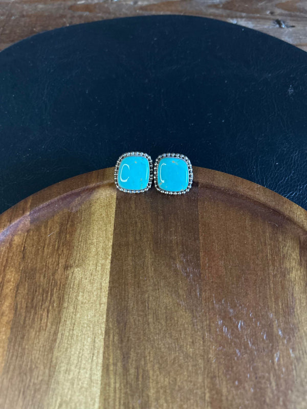 Molly Earring-Earrings-LJ Turquoise-Lucky J Boots & More, Women's, Men's, & Kids Western Store Located in Carthage, MO