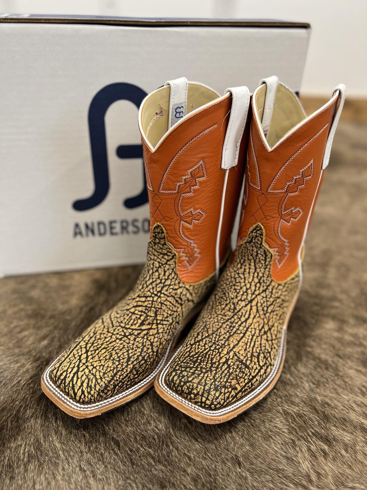 Anderson Bean Mocha Shrunken Shoulder & Chili Kidskin-Men's Boots-Anderson Bean-Lucky J Boots & More, Women's, Men's, & Kids Western Store Located in Carthage, MO