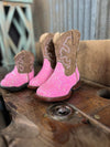 Roper Kids Pink Glitter Sparkle Boots-Kids Boots-Karman-Lucky J Boots & More, Women's, Men's, & Kids Western Store Located in Carthage, MO