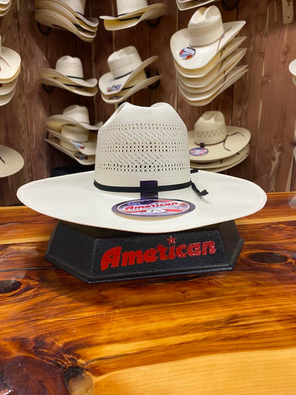 American Straw Hat 7400 S-117 4 1/2" FZ Brim-Straw Cowboy Hats-American Hat Co.-Lucky J Boots & More, Women's, Men's, & Kids Western Store Located in Carthage, MO