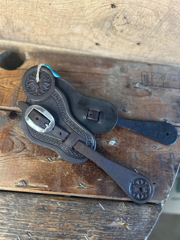 SS34CROSC - SS Buckaroo Chocolate Ro San Carlos Spur Strap-Spur Straps-Equibrand-Lucky J Boots & More, Women's, Men's, & Kids Western Store Located in Carthage, MO