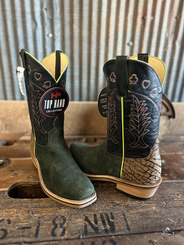 Horse Power Waxy Commander Emerald & Charlie Bison Boots-Men's Boots-Horse Power-Lucky J Boots & More, Women's, Men's, & Kids Western Store Located in Carthage, MO