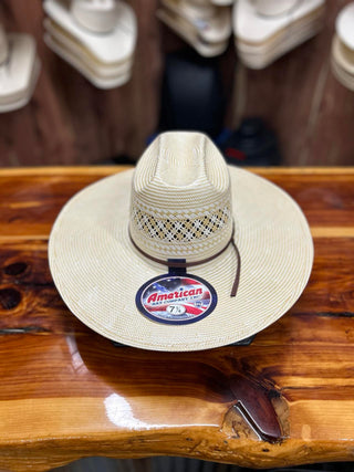 American Straw Hat 1022 S-117 4.5" FZBrim-Straw Cowboy Hats-American Hat Co.-Lucky J Boots & More, Women's, Men's, & Kids Western Store Located in Carthage, MO