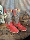 Men's Fenoglio Burgundy Roughout W/ Blue Eagle Boots-Men's Boots-Fenoglio Boots-Lucky J Boots & More, Women's, Men's, & Kids Western Store Located in Carthage, MO