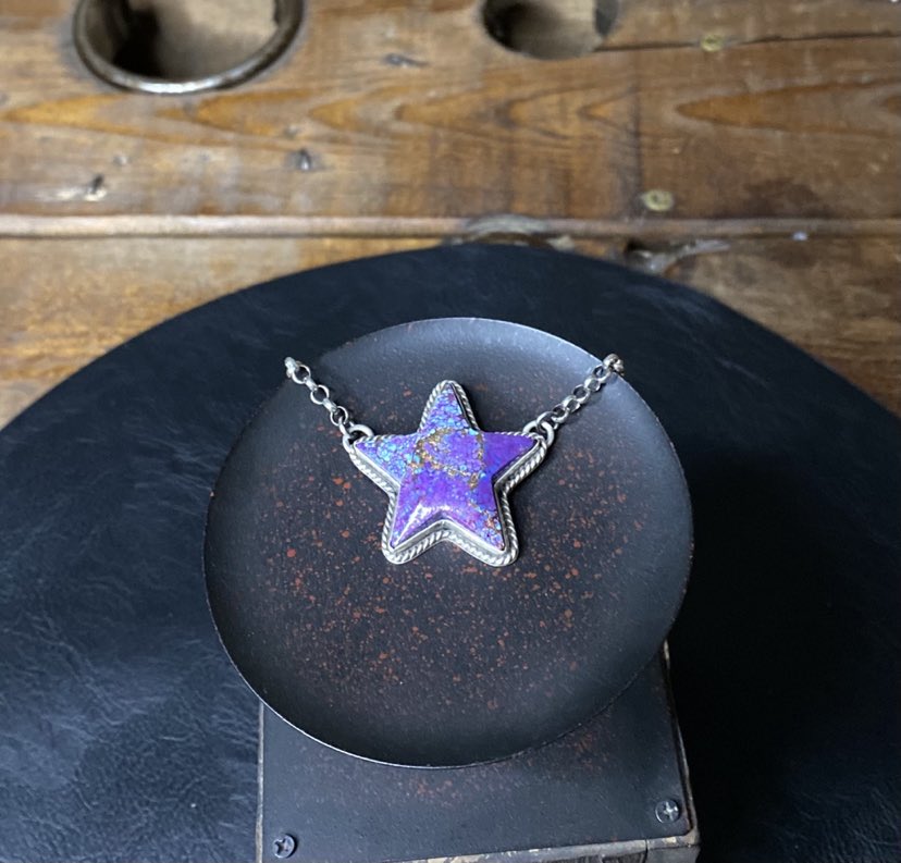 The Oakley Star Necklace-Necklaces-LJ Turquoise-Lucky J Boots & More, Women's, Men's, & Kids Western Store Located in Carthage, MO