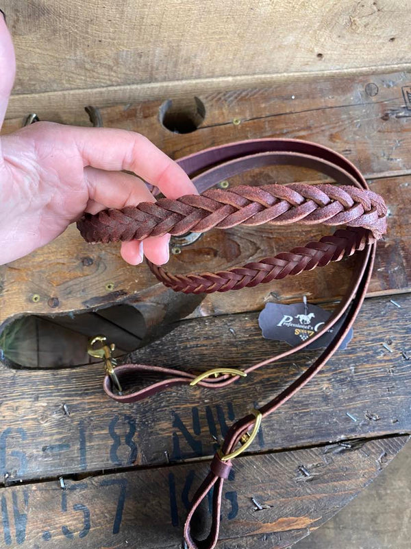 5-Plait Bur Roping Rein SB-Roping Reins-Professionals Choice-Lucky J Boots & More, Women's, Men's, & Kids Western Store Located in Carthage, MO