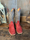 Men's Fenoglio Burgundy Roughout W/ Blue Eagle Boots-Men's Boots-Fenoglio Boots-Lucky J Boots & More, Women's, Men's, & Kids Western Store Located in Carthage, MO