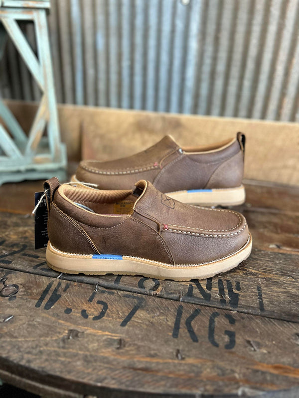 Men's Twisted X Cell Stretch Slip On - Tawny Brown MCAX004-Men's Casual Shoes-Twisted X Boots-Lucky J Boots & More, Women's, Men's, & Kids Western Store Located in Carthage, MO