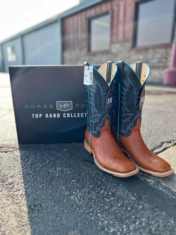 Men's Horse Power Cognac Smooth Ostrich-Men's Boots-Anderson Bean-Lucky J Boots & More, Women's, Men's, & Kids Western Store Located in Carthage, MO