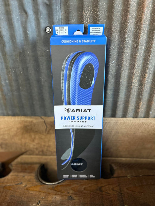 Ariat Power Support Insole-Shoe Insoles-M & F Western Products-Lucky J Boots & More, Women's, Men's, & Kids Western Store Located in Carthage, MO