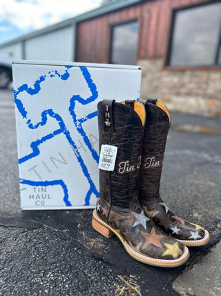 Women's Tin Haul Hollywood Stars Boot-Women's Boots-Tin Haul-Lucky J Boots & More, Women's, Men's, & Kids Western Store Located in Carthage, MO