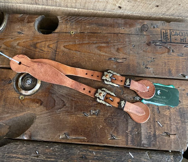 BI606 Trailblazer Spur Strap Brown Iron Hard-Spur Straps-Berlin Leather-Lucky J Boots & More, Women's, Men's, & Kids Western Store Located in Carthage, MO
