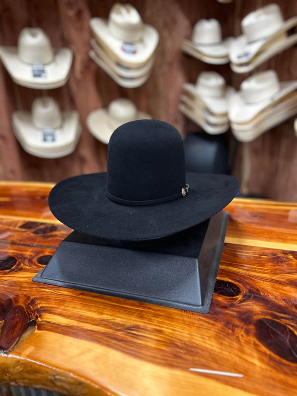 Rodeo King 60X Black Hat 6" Crown-Felt Cowboy Hats-Rodeo King-Lucky J Boots & More, Women's, Men's, & Kids Western Store Located in Carthage, MO