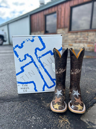 Women's Tin Haul Hollywood Stars Boot-Women's Boots-Tin Haul-Lucky J Boots & More, Women's, Men's, & Kids Western Store Located in Carthage, MO
