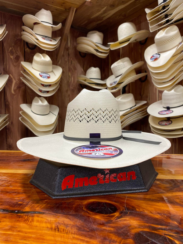 American Straw Hat 5200 S-117 4 1/2" FZ Brim-Straw Cowboy Hats-American Hat Co.-Lucky J Boots & More, Women's, Men's, & Kids Western Store Located in Carthage, MO