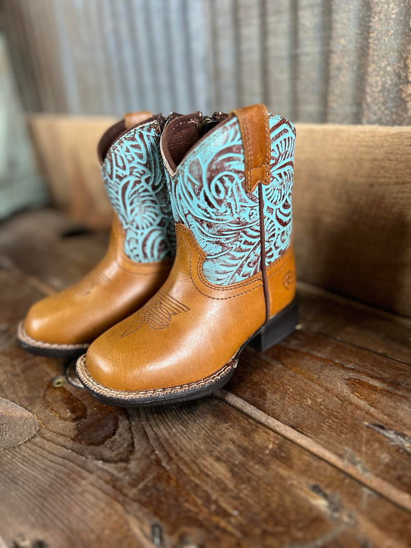 Ariat Toddler BR Roundup Lil Stompers-Kids Boots-M & F Western Products-Lucky J Boots & More, Women's, Men's, & Kids Western Store Located in Carthage, MO