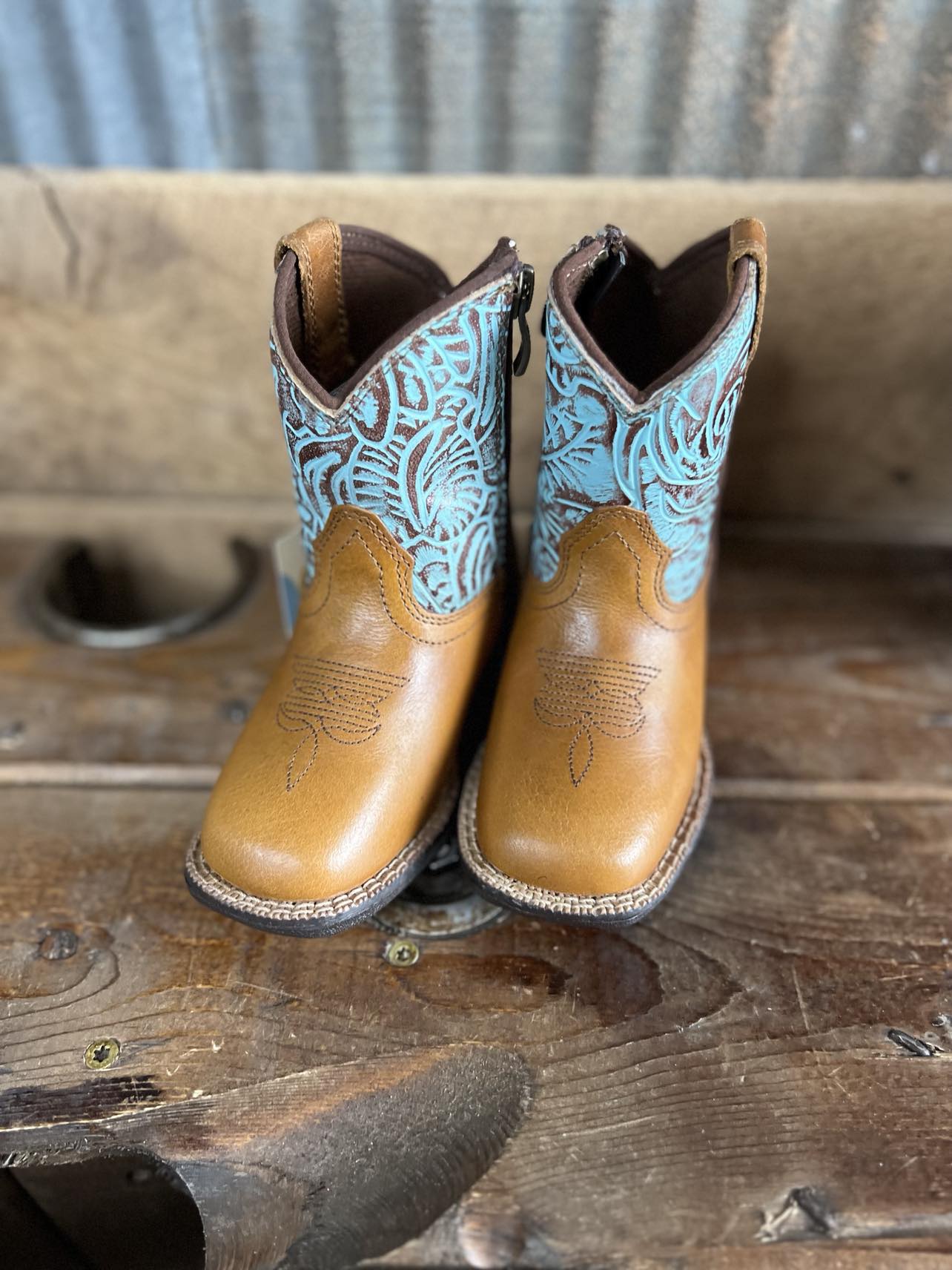 Ariat Toddler BR Roundup Lil Stompers-Kids Boots-M & F Western Products-Lucky J Boots & More, Women's, Men's, & Kids Western Store Located in Carthage, MO