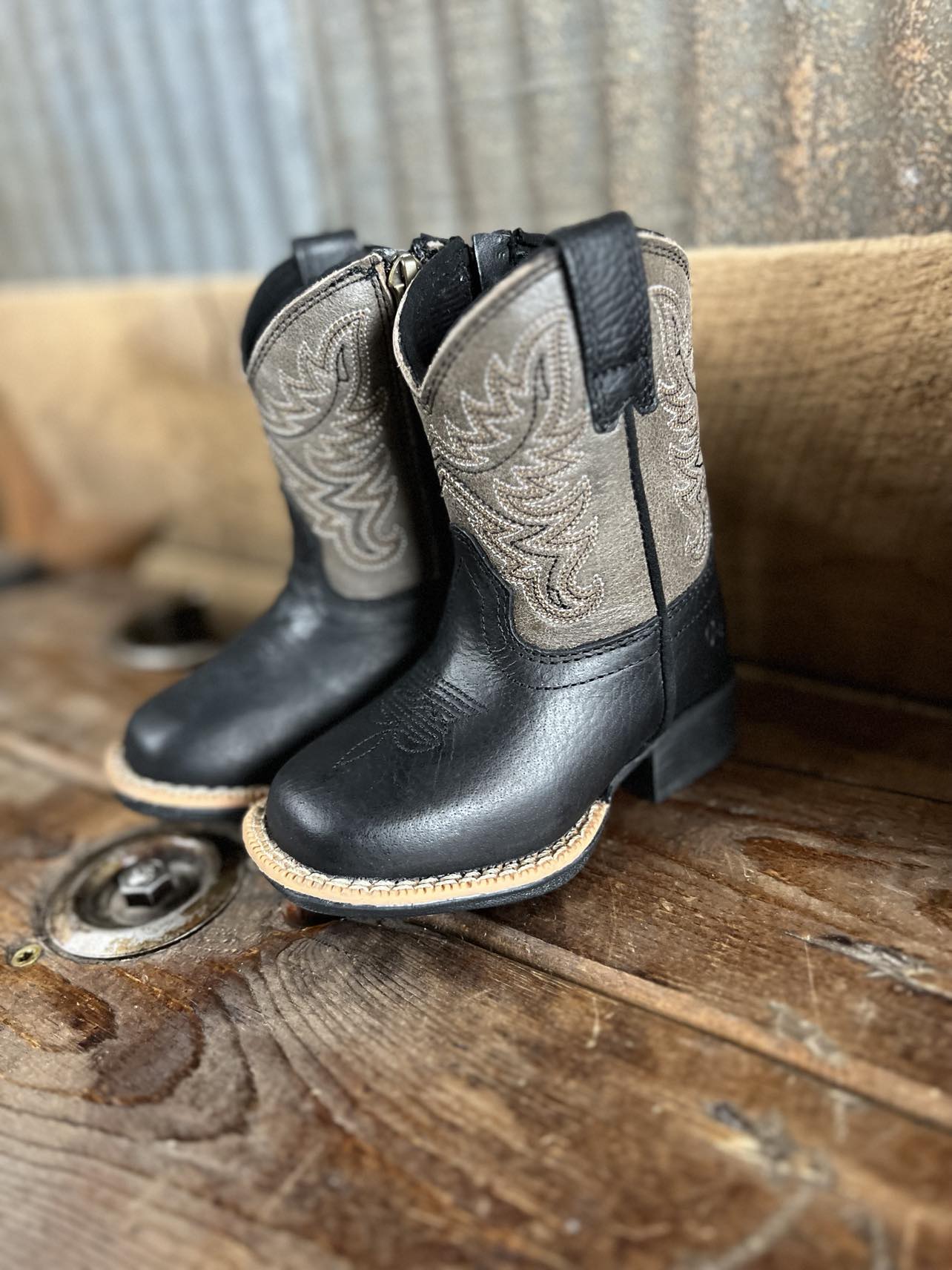 Ariat Toddler Everlite BK Lil Stompers-Kids Boots-M & F Western Products-Lucky J Boots & More, Women's, Men's, & Kids Western Store Located in Carthage, MO