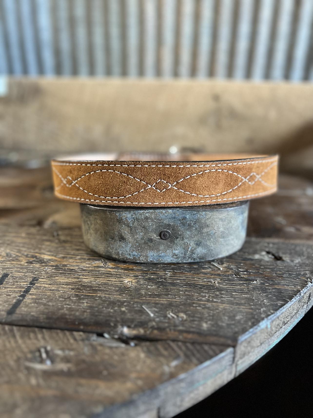 B1196 - Toast Suede Belt-Belts-DOUBLE J SADDLERY-Lucky J Boots & More, Women's, Men's, & Kids Western Store Located in Carthage, MO