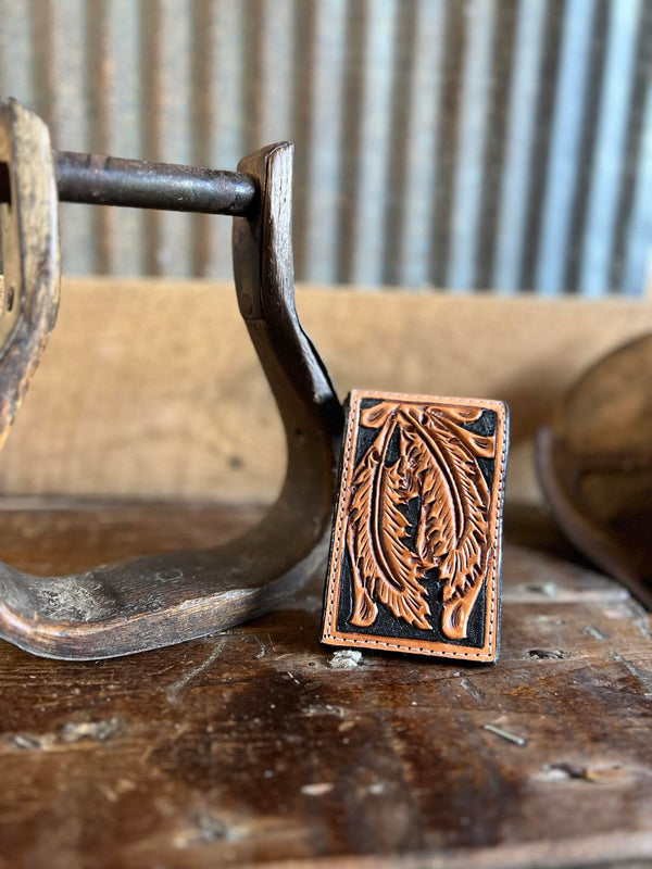 MC62 - Hand Tooled Money Clip-Money Clips-DOUBLE J SADDLERY-Lucky J Boots & More, Women's, Men's, & Kids Western Store Located in Carthage, MO