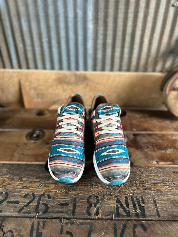 Women's Ariat Fuse Pastel Turquoise Serape Tennis Shoes-Women's Casual Shoes-Ariat-Lucky J Boots & More, Women's, Men's, & Kids Western Store Located in Carthage, MO