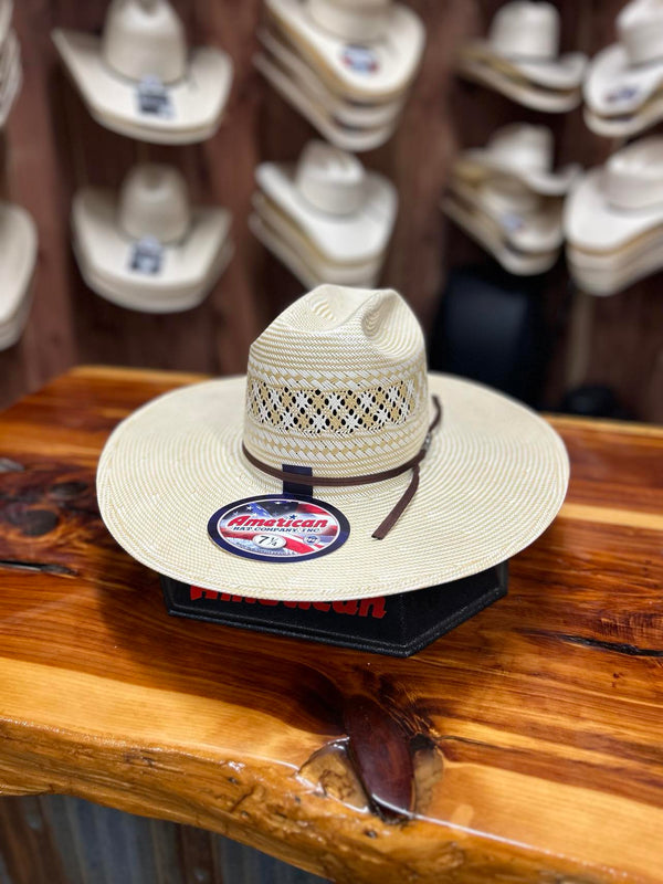 American Straw Hat 1022 S-117 4.5" FZBrim-Cowboy Hats-American Hat Co.-Lucky J Boots & More, Women's, Men's, & Kids Western Store Located in Carthage, MO