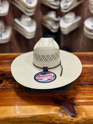 American Straw Hat 1022 S-117 4.5" FZBrim-Straw Cowboy Hats-American Hat Co.-Lucky J Boots & More, Women's, Men's, & Kids Western Store Located in Carthage, MO